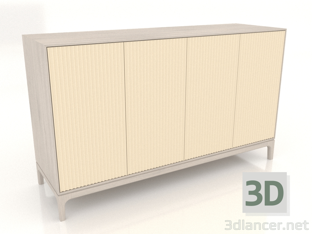 3d model Mueble de TV FARGO con fachadas fresadas 1600x500x950 mm (vainilla, roble blanqueado, opción 1) - vista previa 3d model Mueble de TV FARGO con fachadas fresadas 1600x500x950 mm (vainilla, roble blanqueado, opción 1) - vista previa