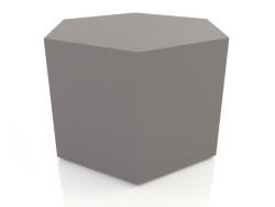 Beistelltisch, mattgrau-beige Lackierung (60x52x40 cm)