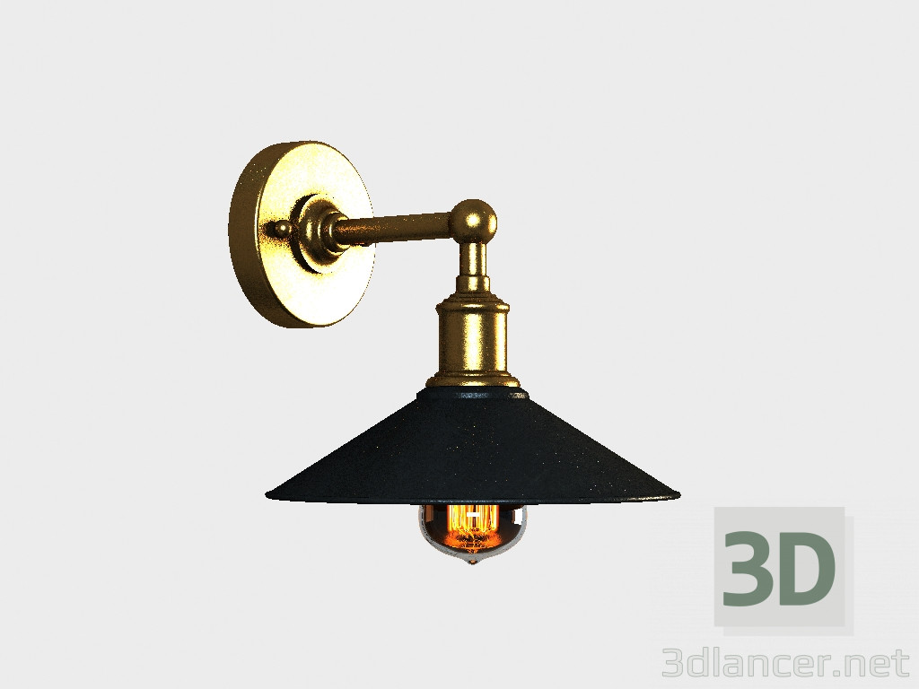 3d model Lámpara Aplique de pared (SN009-ABG-1) - vista previa