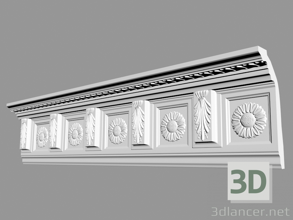 3d model Molded cornice (CF3) - preview