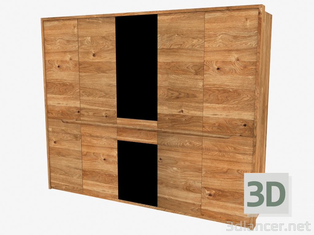 3D Modell Kleiderschrank (SE.1088-5.3 255x209x63cm) - Vorschau