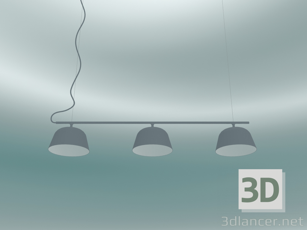 modello 3D Lampada a binario Ambit (grigio) - anteprima