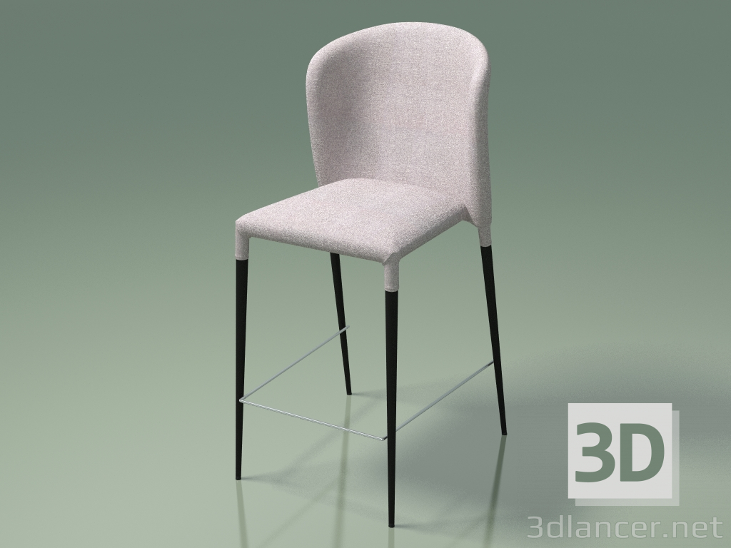 3d model Silla media barra Arthur (110145, gris claro) - vista previa