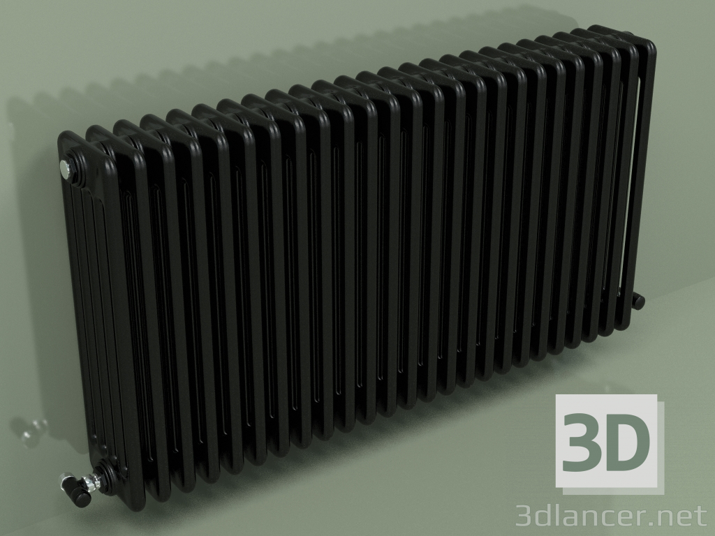 modèle 3D Radiateur TESI 5 (H 600 25EL, Noir - RAL 9005) - preview