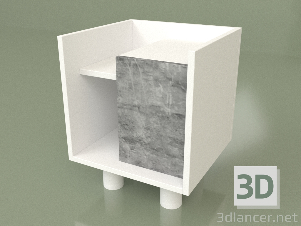 modello 3D Comodino con ripiano (30252) - anteprima