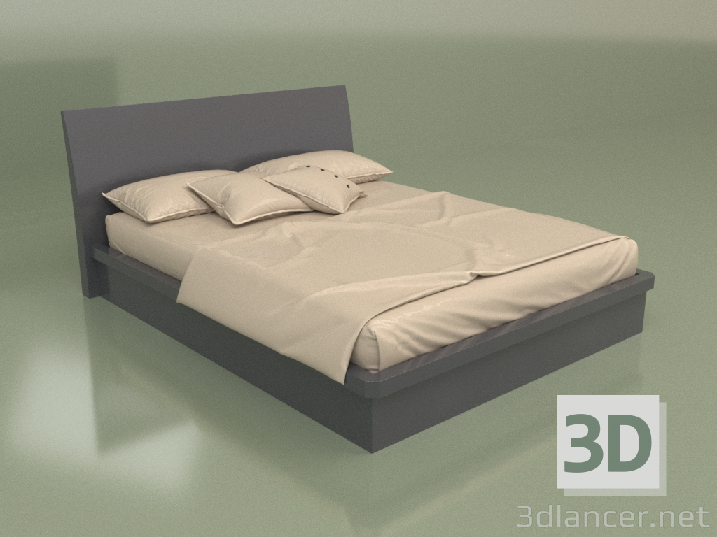 modello 3D Letto matrimoniale Mn 2016-1 (Antracite) - anteprima