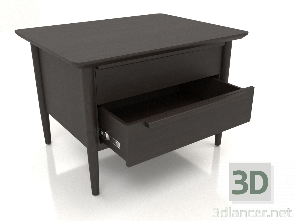 modello 3D Mobile MC 02 (con cassetto allungato) (725x565x500, legno marrone scuro) - anteprima