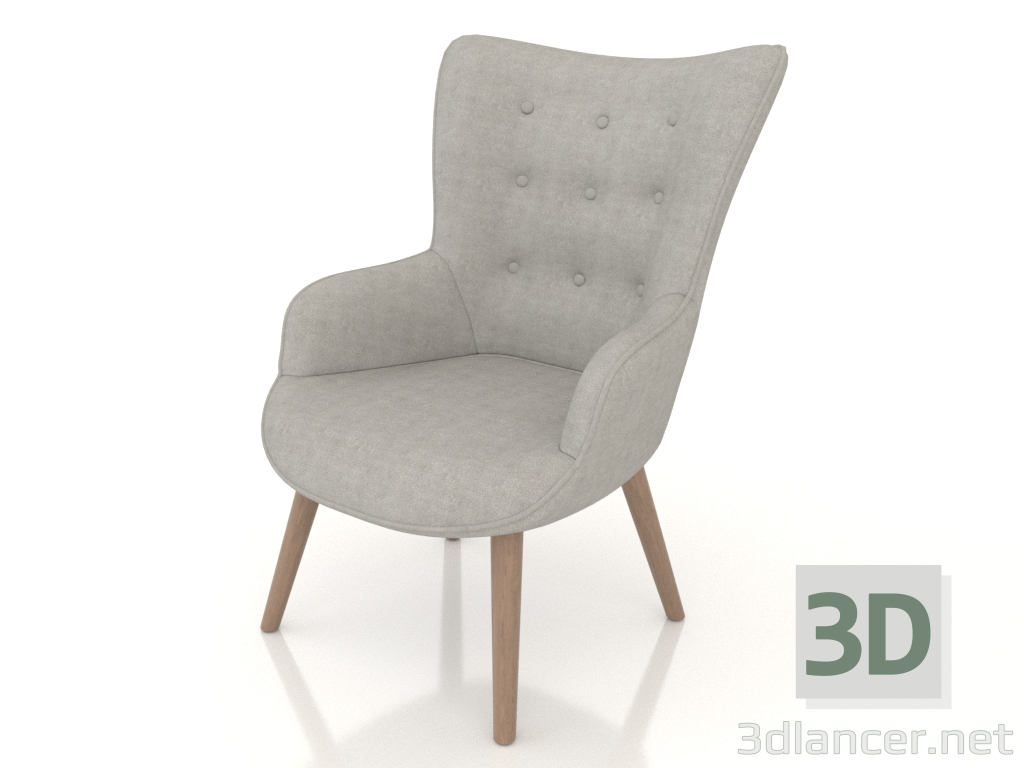 modello 3D Poltrona Hygge (grigio) - anteprima