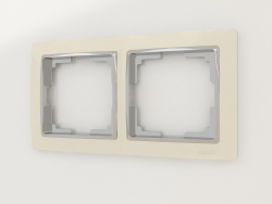 Frame for 2 posts Snabb (ivory-chrome)