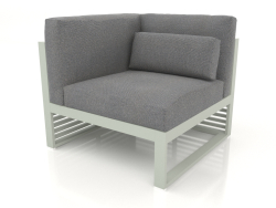 Modular sofa, section 6 left, high back (Cement gray)