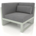 3d model Modular sofa, section 6 left, high back (Cement gray) - preview