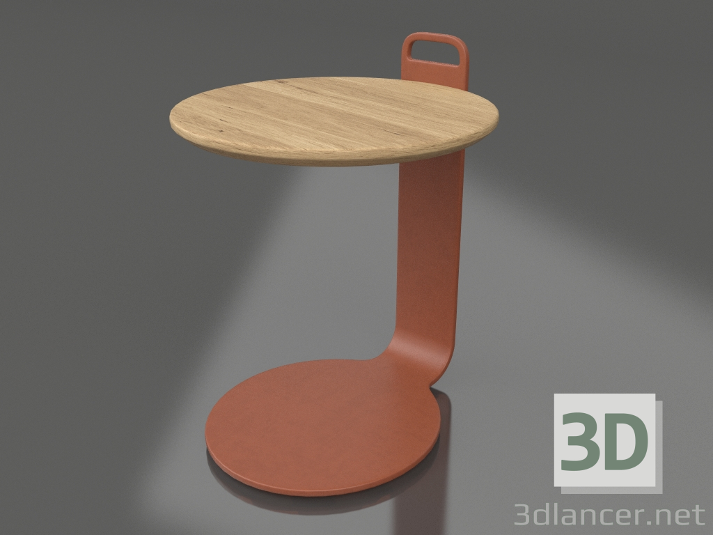 3d модель Стіл кавовий Ø36 (Terracotta, Iroko wood) – превью