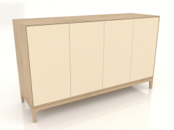 Móvel de TV FARGO com fachadas fresadas 1600x500x950 mm (baunilha, carvalho clareado, opção 1)
