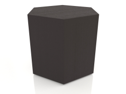 Side table, walnut veneer finish W (45.6x39.5x40 cm)