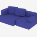 3D Modell Modular Sofa Doppel (Variante 3) - Vorschau