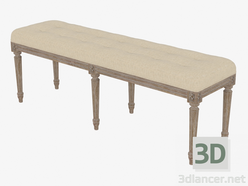 3d model Bench francés Louis BANCO (7801.0008.A015) - vista previa