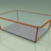 3D Modell Couchtisch 002 (Riffelglas, Metallrost, Luna Stone) - Vorschau