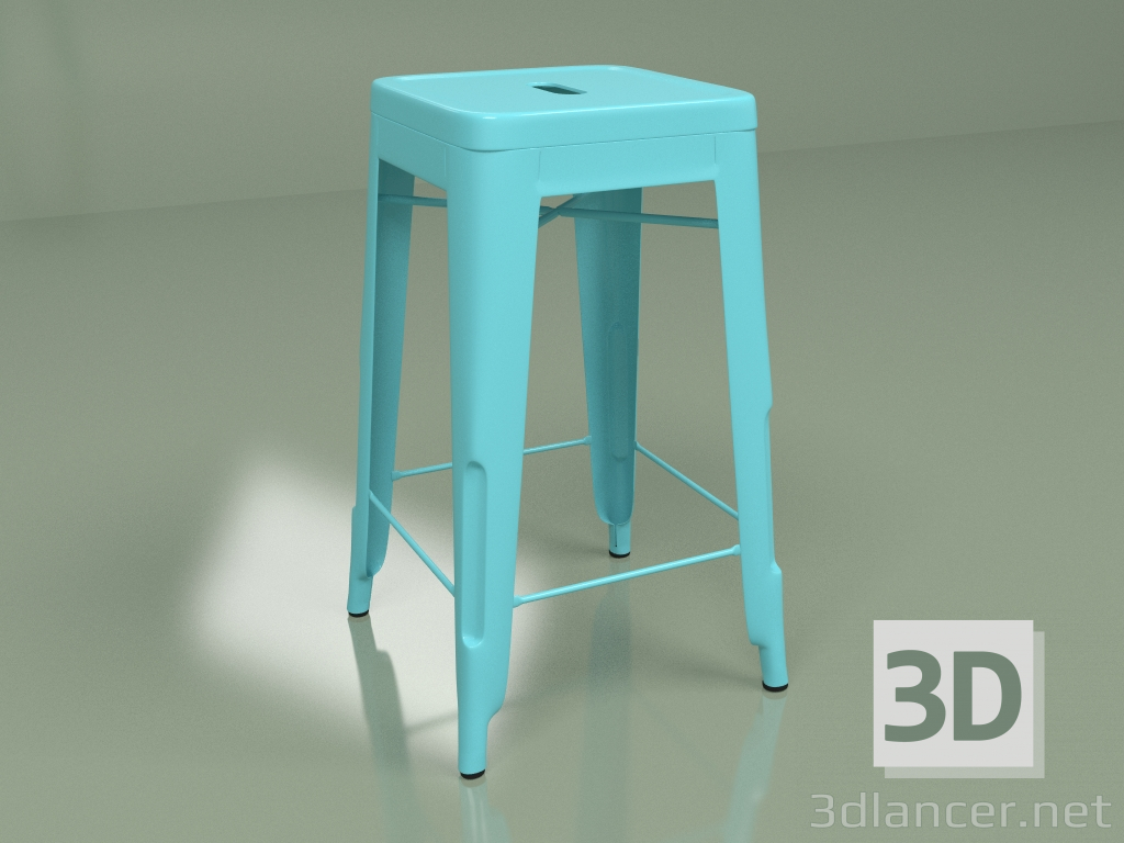 modèle 3D Chaise semi-bar Marais Color 2 (bleu) - preview