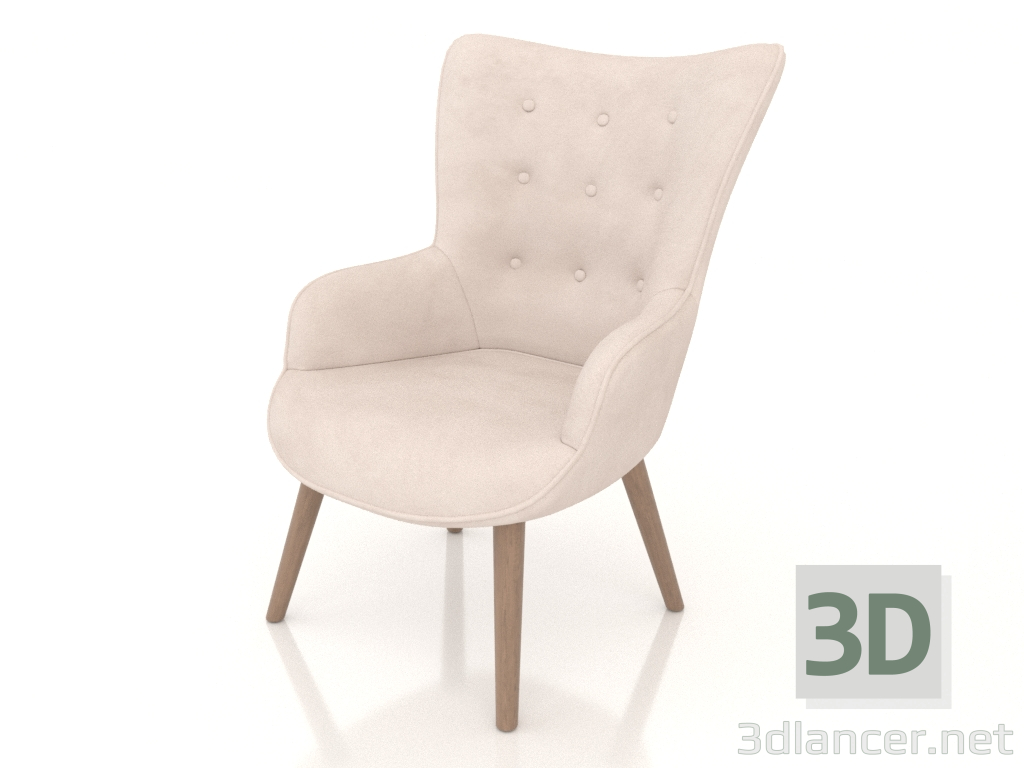 modèle 3D Fauteuil Hygge (beige) - preview