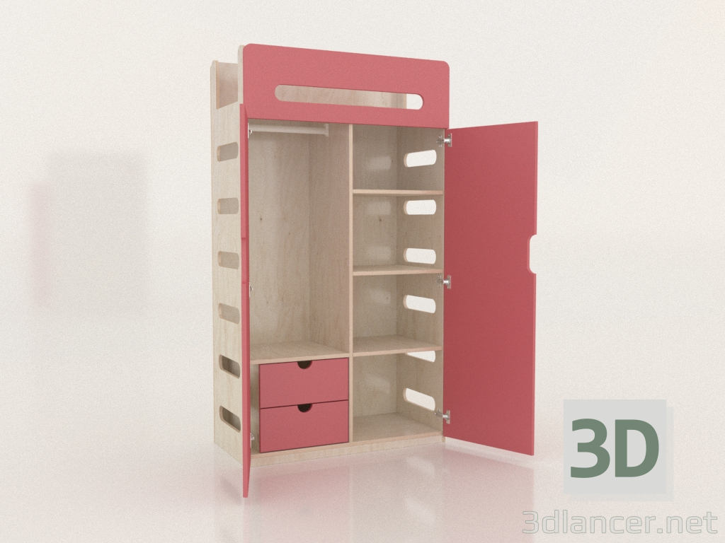 3D Modell Kleiderschrank offen MOVE WC (WEMWC1) - Vorschau