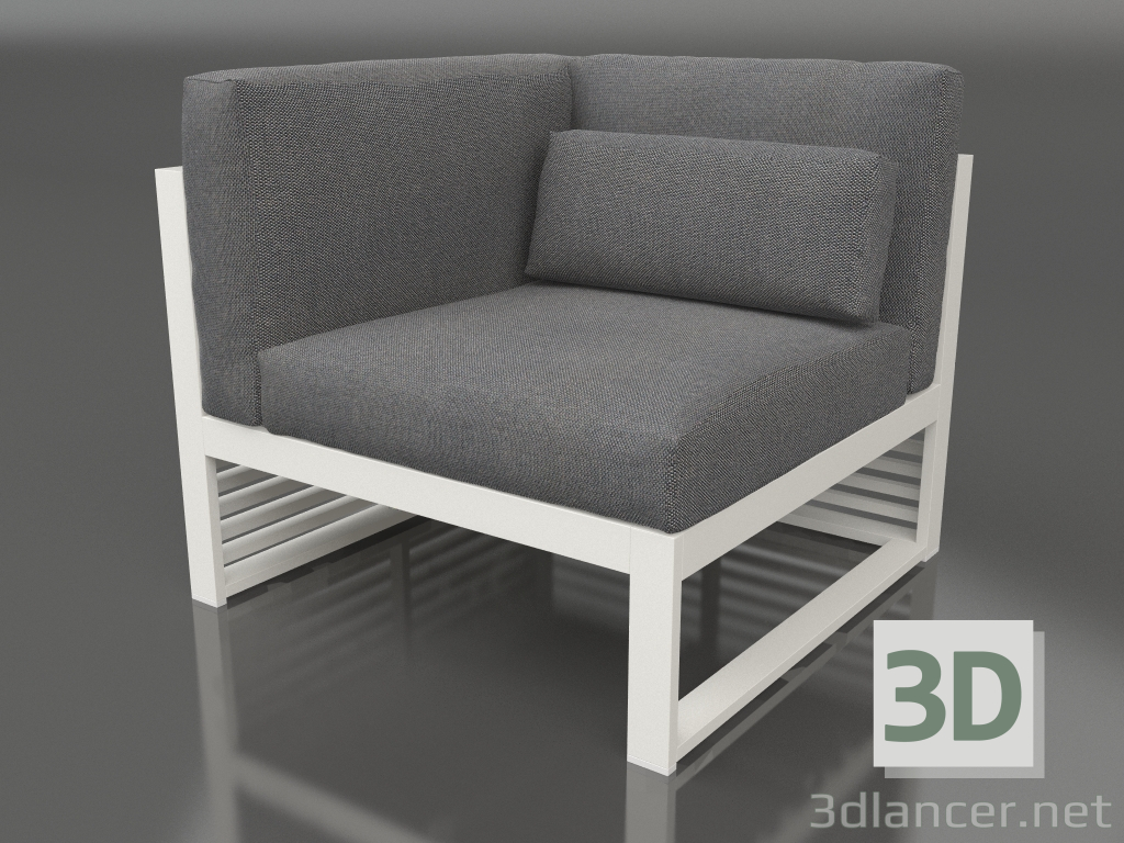 3d model Sofá modular, sección 6 izquierda, respaldo alto (gris ágata) - vista previa