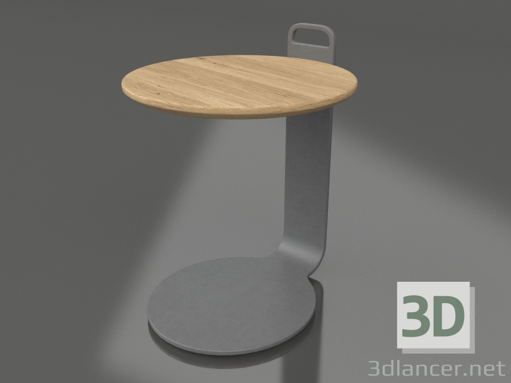 3d модель Стіл кавовий Ø36 (Anthracite, Iroko wood) – превью