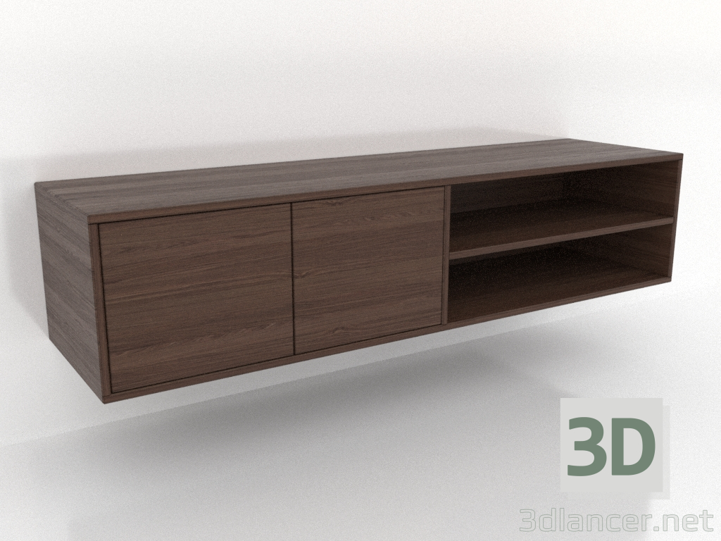 modello 3D Mobile TV 1 1500x400 mm (noce scuro) - anteprima modello 3D Mobile TV 1 1500x400 mm (noce scuro) - anteprima