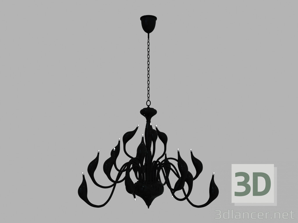 Modelo 3d Md de candelabro decorativo 8098-18a preto cigno - preview