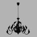 modello 3D Lampadario decorativo md 8098-18a cigno nero - anteprima