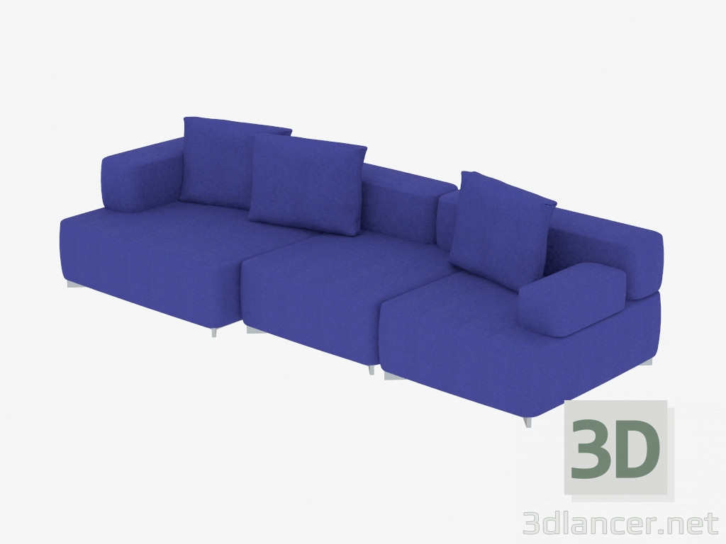 3D Modell Triple-Modular Sofa - Vorschau