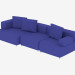 Modelo 3d Triplo Modular Sofa - preview