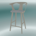 3d model Silla de bar en el medio (SK8, H 92cm, 58x54cm, roble aceitado blanco, Fiord 251) - vista previa