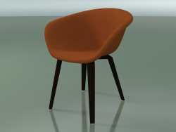 Sillón 4233 (4 patas de madera, tapizado, wengué)