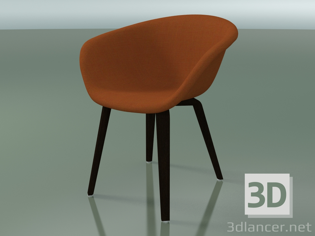 modèle 3D Fauteuil 4233 (4 pieds en bois, rembourré, wengé) - preview