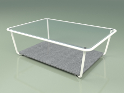 Coffee table 002 (Ribbed Glass, Metal Milk, Luna Stone)
