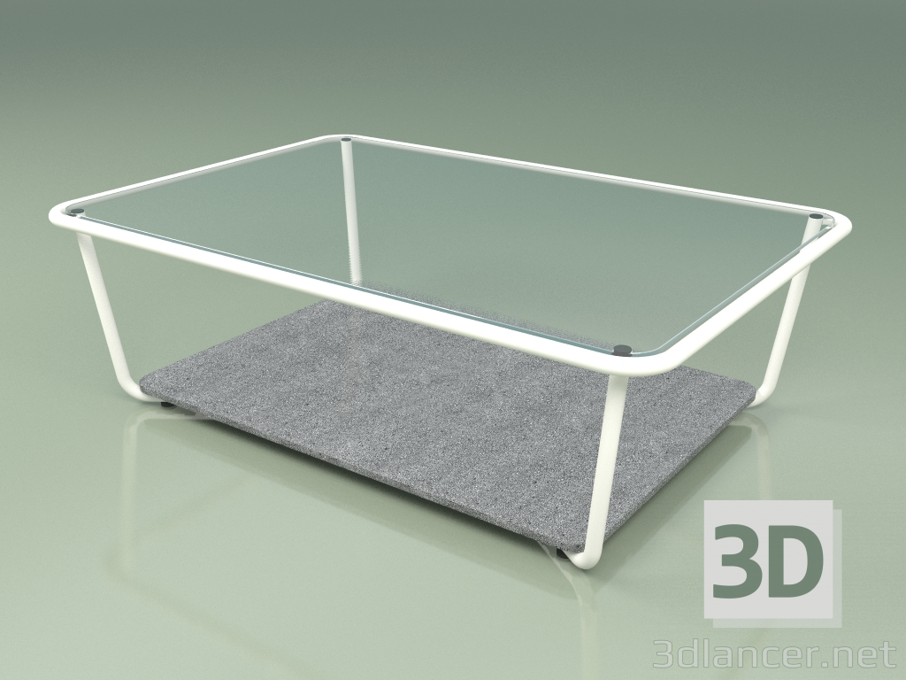 3d model Coffee table 002 (Ribbed Glass, Metal Milk, Luna Stone) - preview