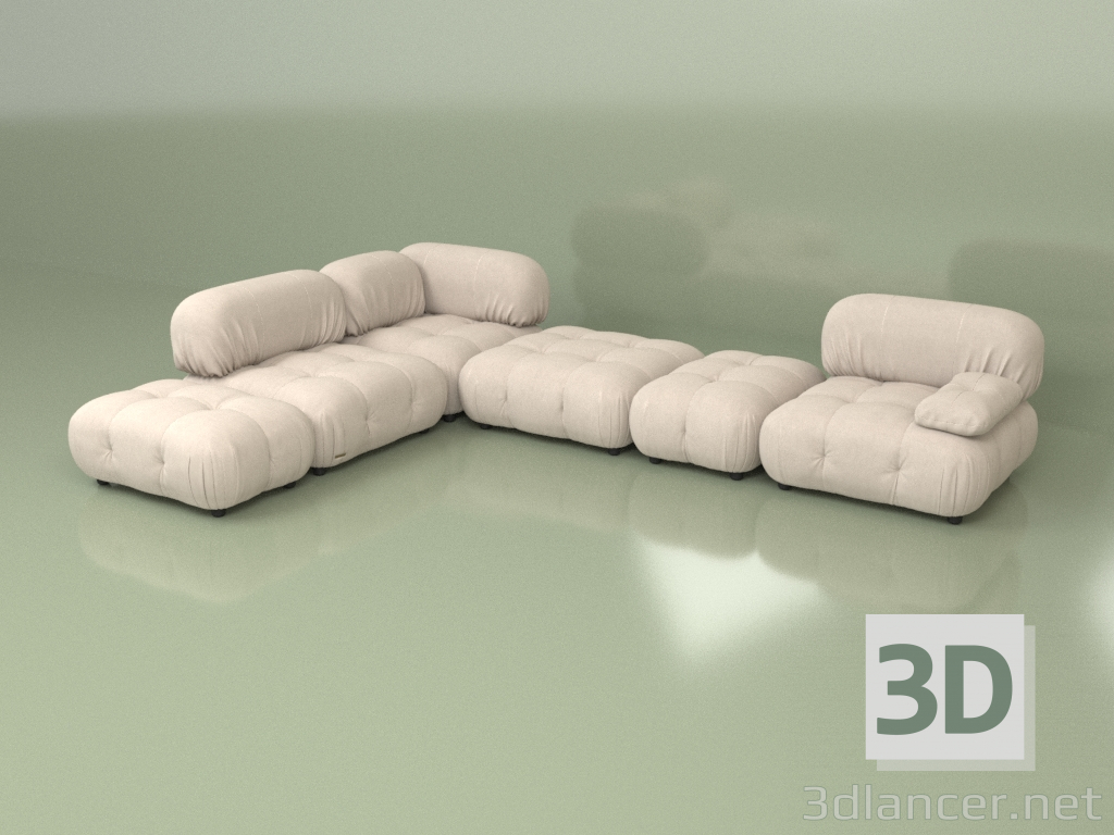 3d model Sofá modular Ottawa (Conjunto 04) - vista previa