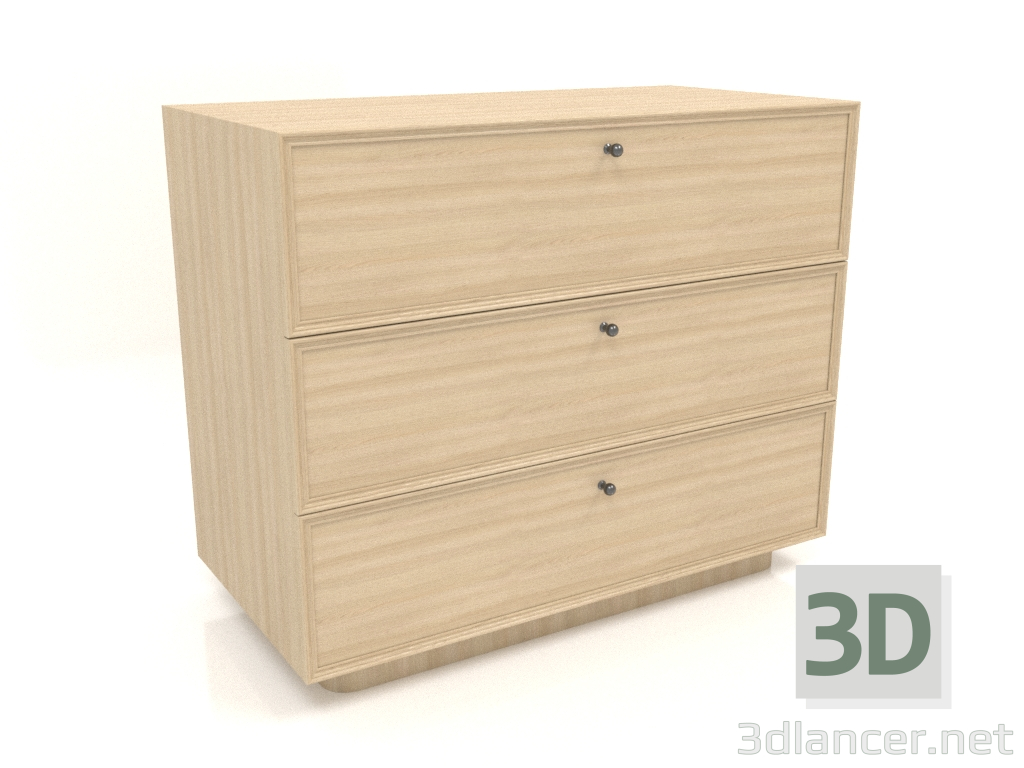 3d model Chest of drawers TM 15 (1001х505х834, wood white) - preview