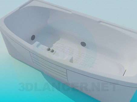 Modelo 3d Banheira com jacuzzi - preview