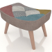 Modelo 3d Otomano Hygge (colcha de retalhos) - preview