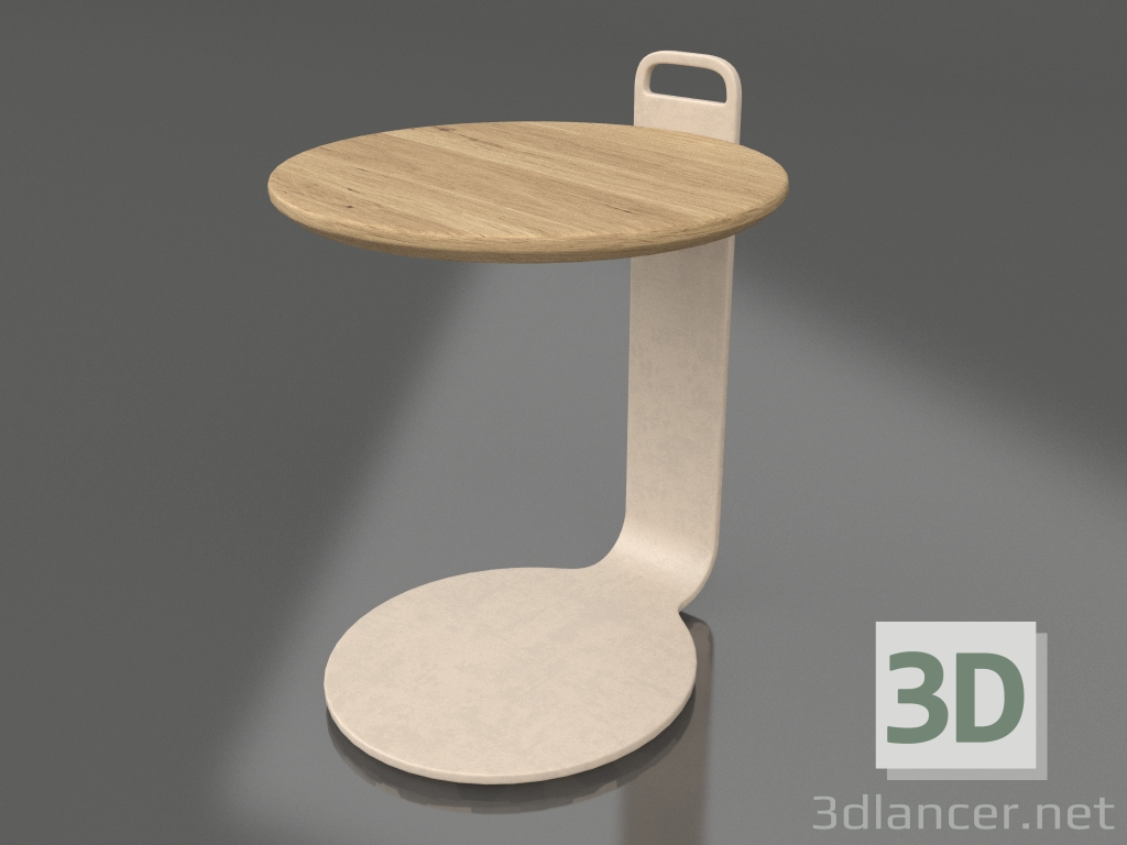 3d model Coffee table Ø36 (Sand, Iroko wood) - preview