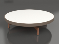 Mesa de centro redonda Ø90x22 (Bronze, DEKTON Zenith)