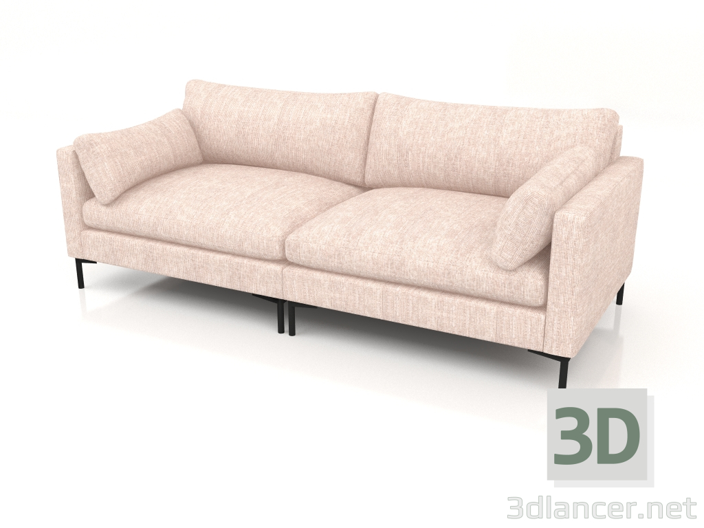 3d model 3-seater sofa Summer (Latte) - preview