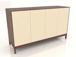 Meuble TV FARGO avec façades fraisées 1600x500x950 mm (vanille, chêne tabac, option 1)