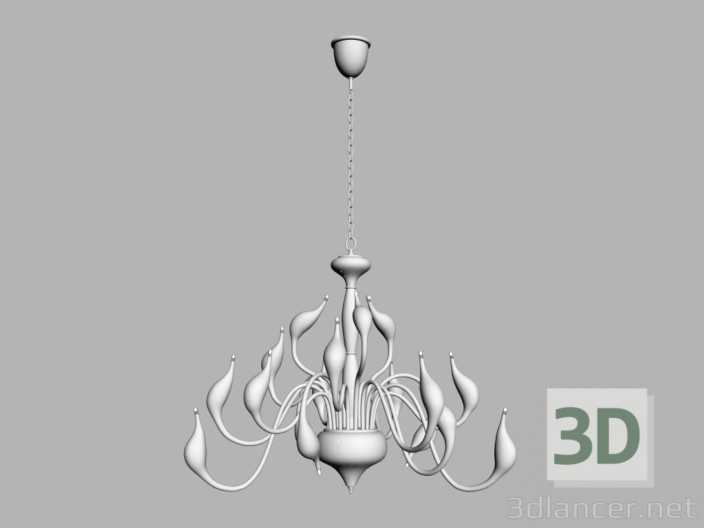 Modelo 3d Md de candelabro decorativo 8098-18a branco cigno - preview