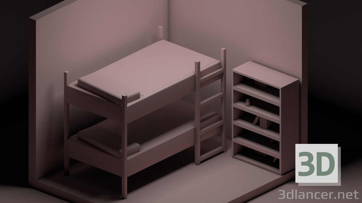 modèle 3D chambre - preview