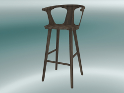 Tabouret de bar In Between (SK9, H 102cm, 58x54cm, Chêne huilé fumé)