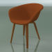 3d model Armchair 4233 (4 wooden legs, upholstered, teak effect) - preview