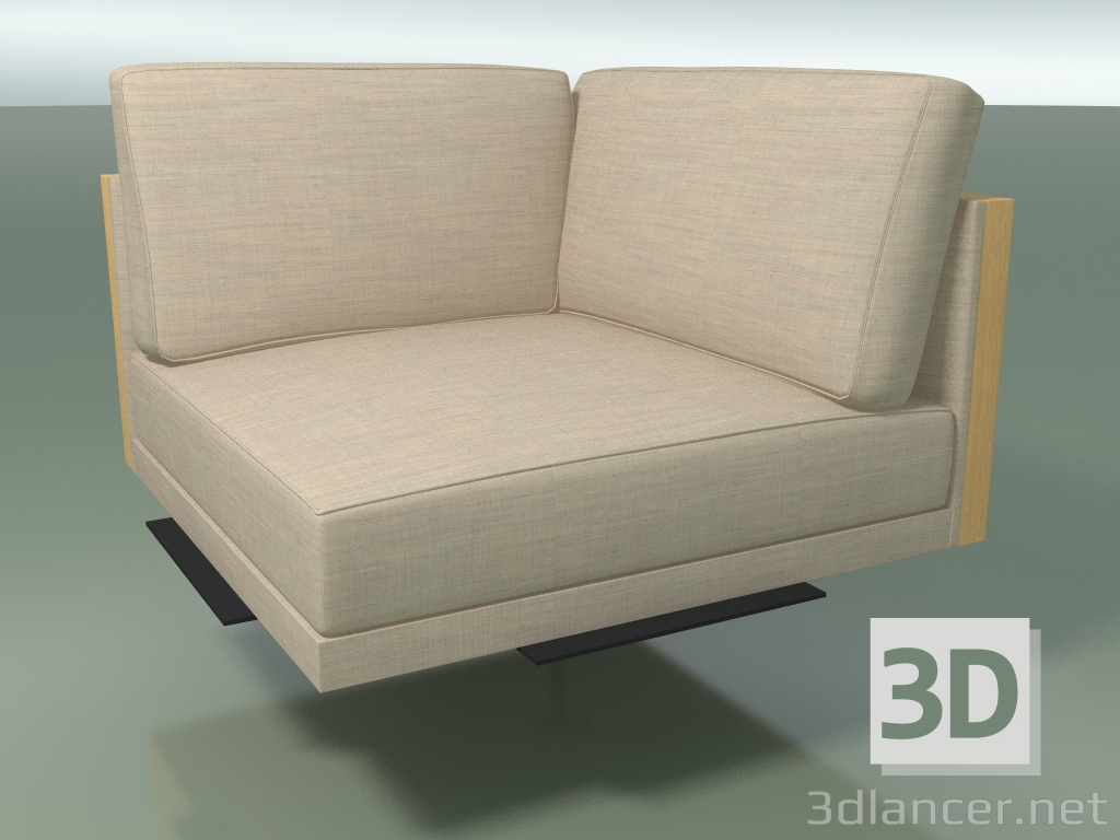 3d model Módulo de ángulo 5253 (90 °, L, patas en H, roble natural) - vista previa