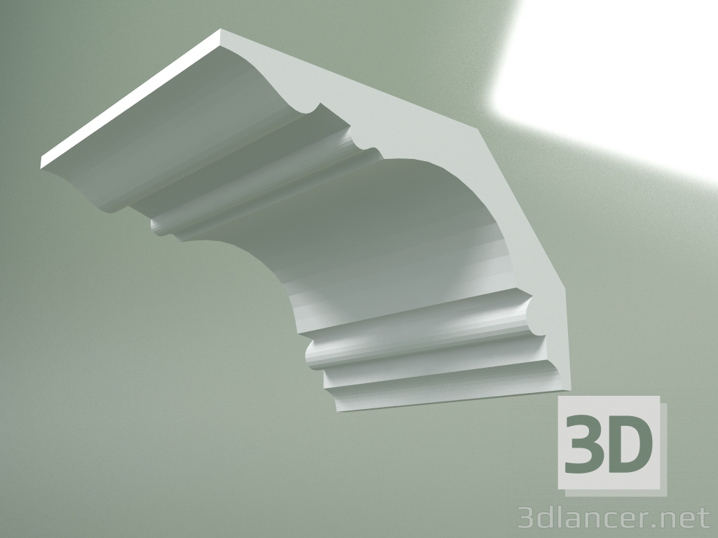 Modelo 3d Cornija de gesso (plinto de teto) KT175 - preview